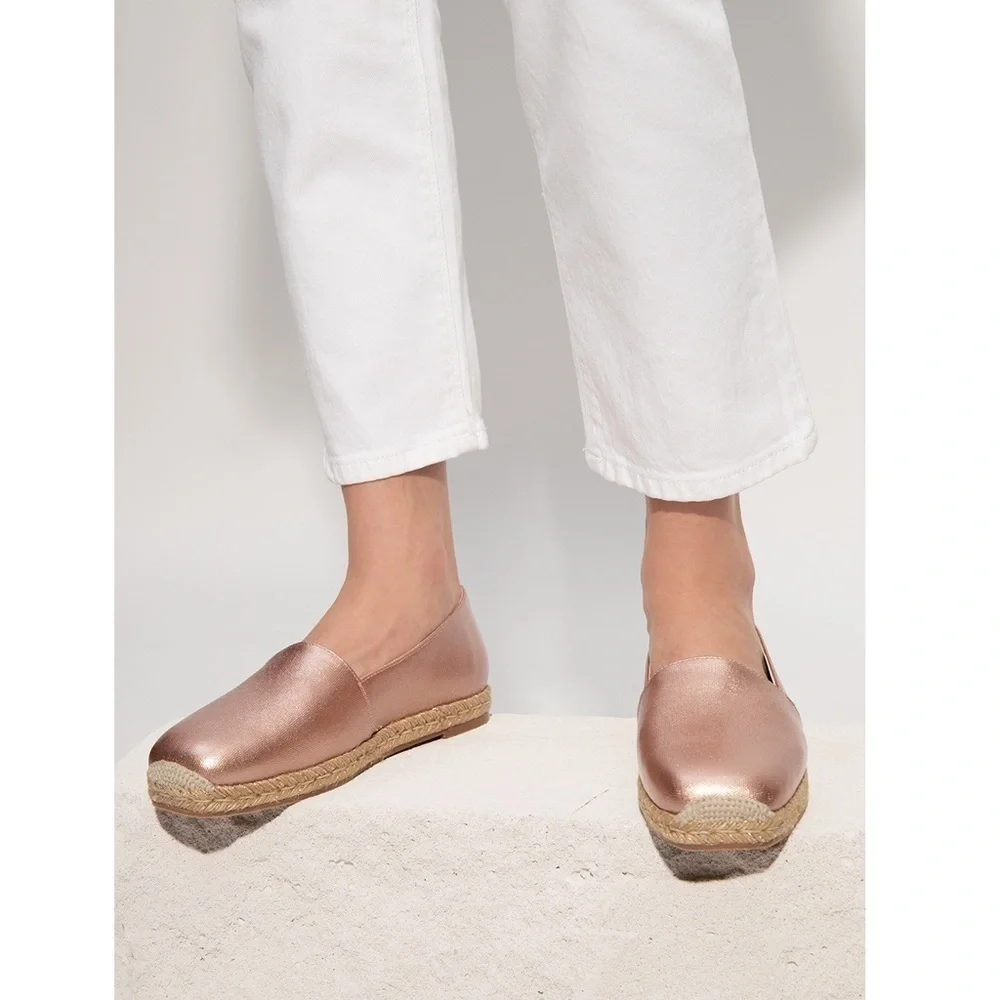 Stuart Weitzman Dree Canvas Espadrille in Pastel Yellow Size 10C - Wide
